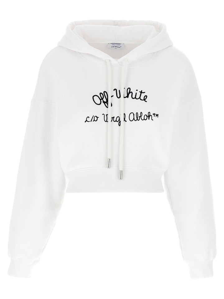 Embr Script Type Sweatshirt White