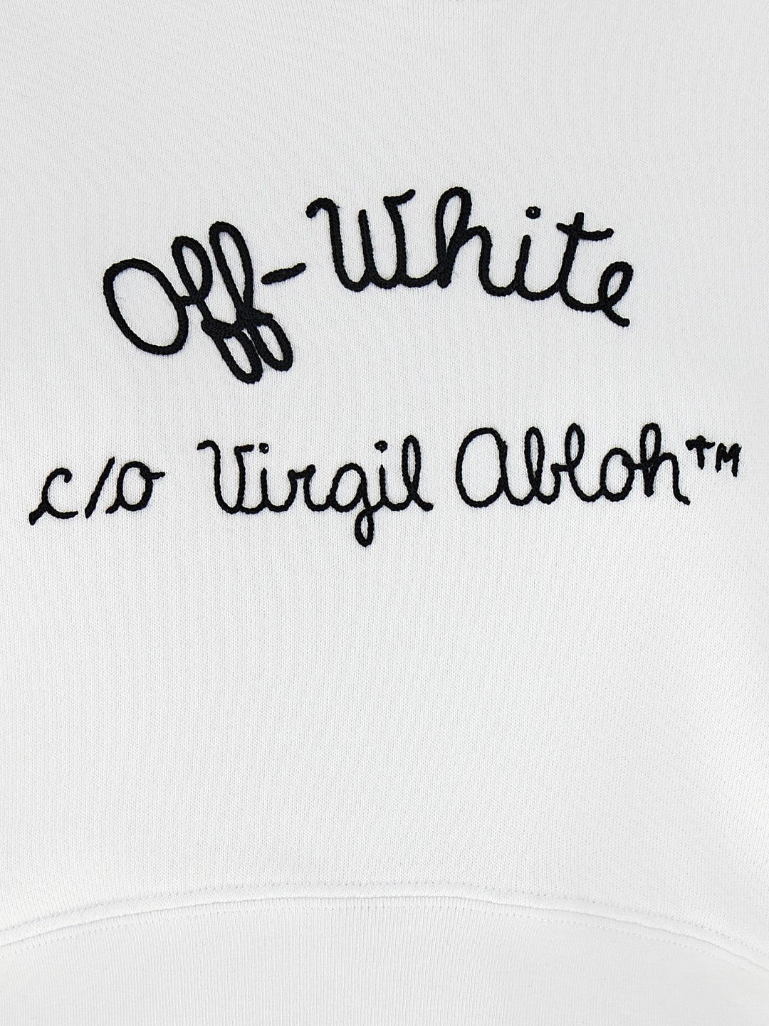 Embr Script Type Sweatshirt White