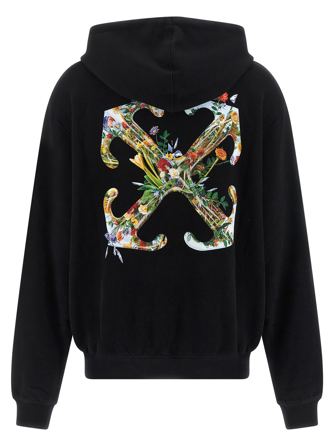 Off-White Arrow Glass Flower Sweatshirt - Black | ed6a184844ce09f4f7f7e62360d28e8877fa6e96