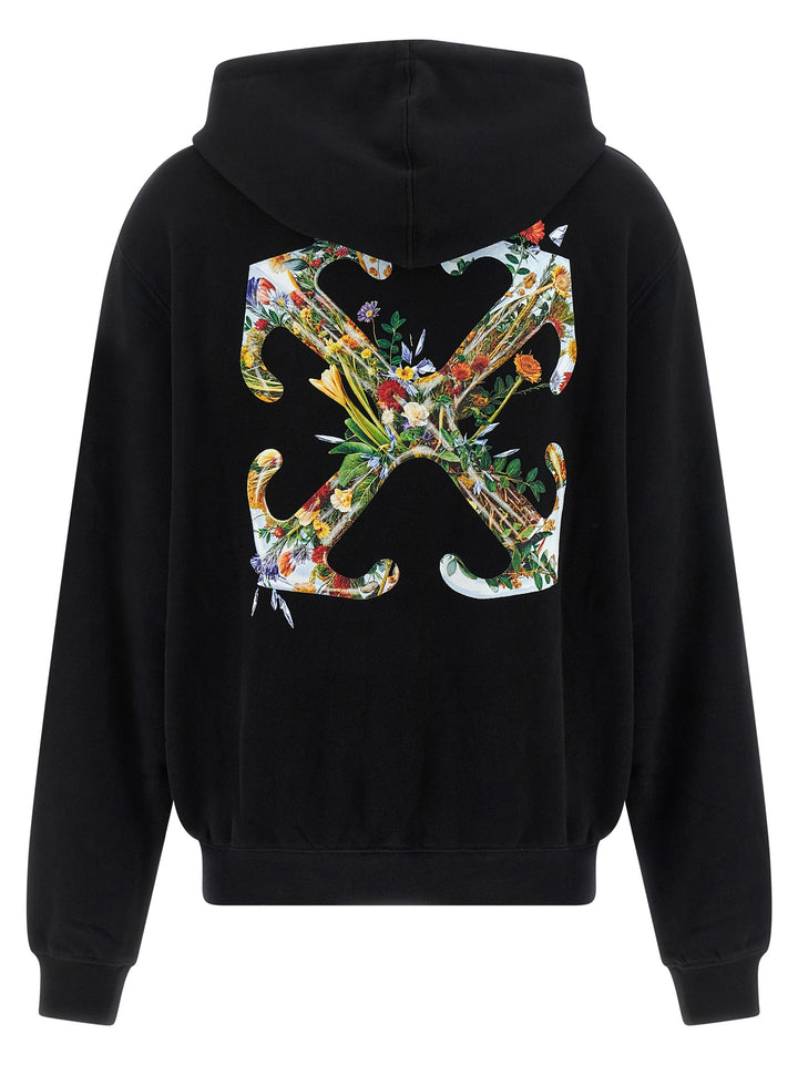 Off-White Arrow Glass Flower Sweatshirt - Black | ed6a184844ce09f4f7f7e62360d28e8877fa6e96