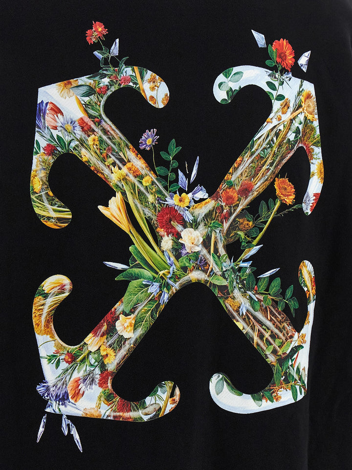 Off-White Arrow Glass Flower Sweatshirt - Black | 722c9fec976eaaabbb6b1b45dd3c3fe36139a443