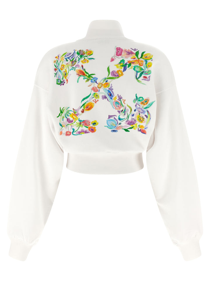 Off-White Arrow Glowing Flower Sweatshirt - White | 7c8ef2e61319ea2655e4b07352a73e9f22105368