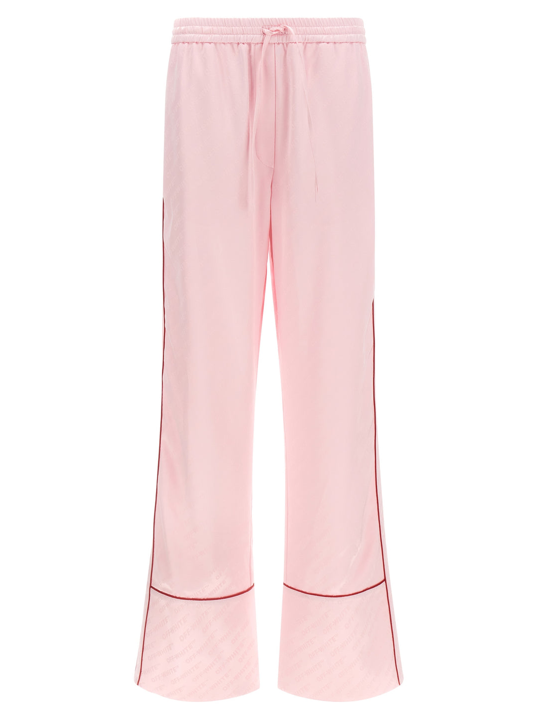 Off-White Jacquard Satin Pajama Pants - Pink | 51b8486c51695b38cc433d6188505fb98faf9c0e