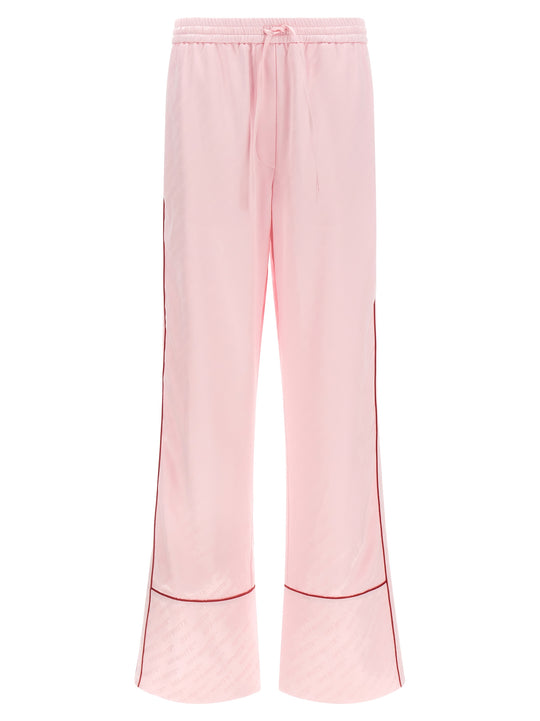 Jacquard Satin Pajama Pants Pink
