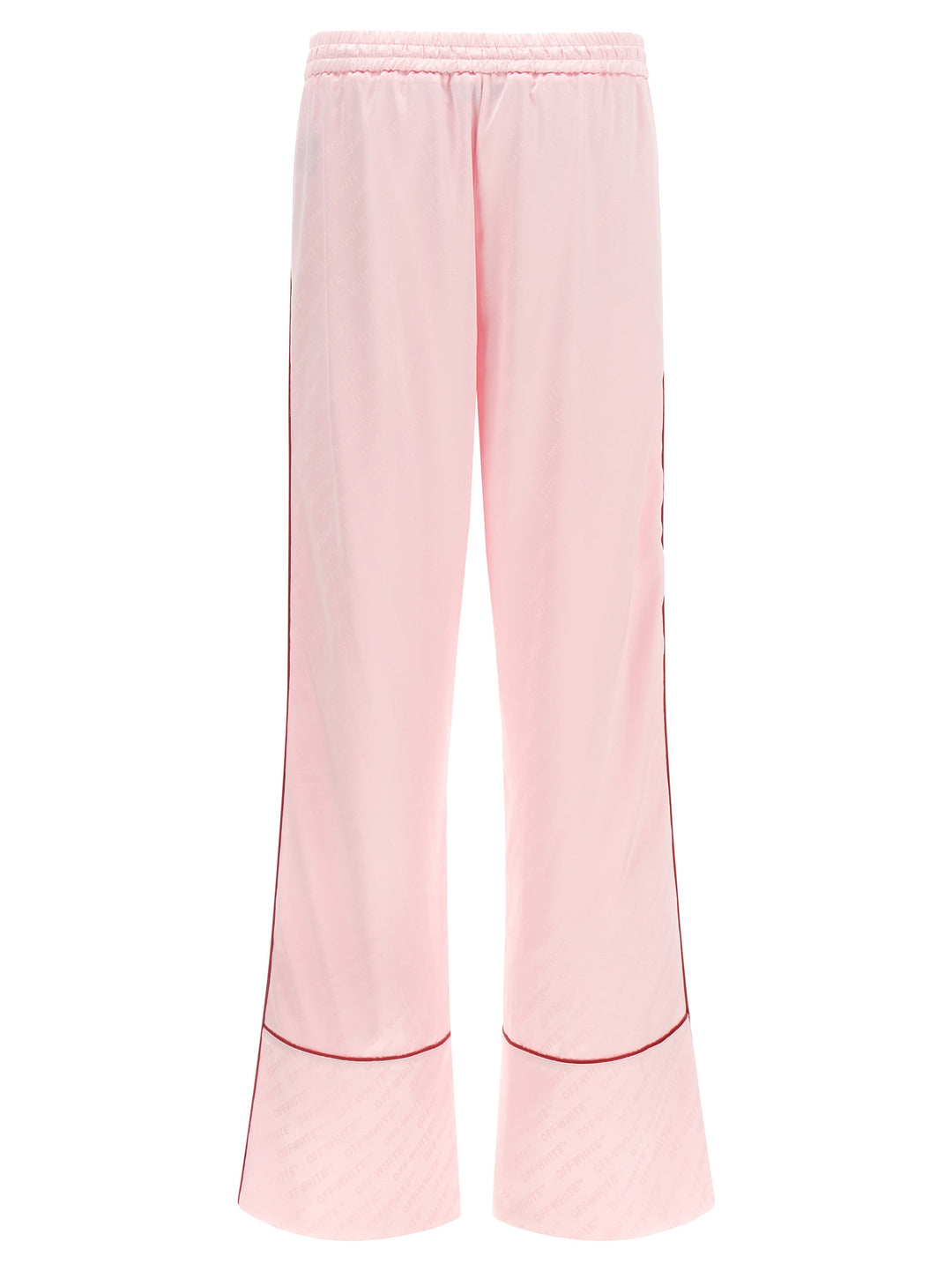 Off-White Jacquard Satin Pajama Pants - Pink | edea933c4a6ef3a4b61be880bcd39625da0f939a