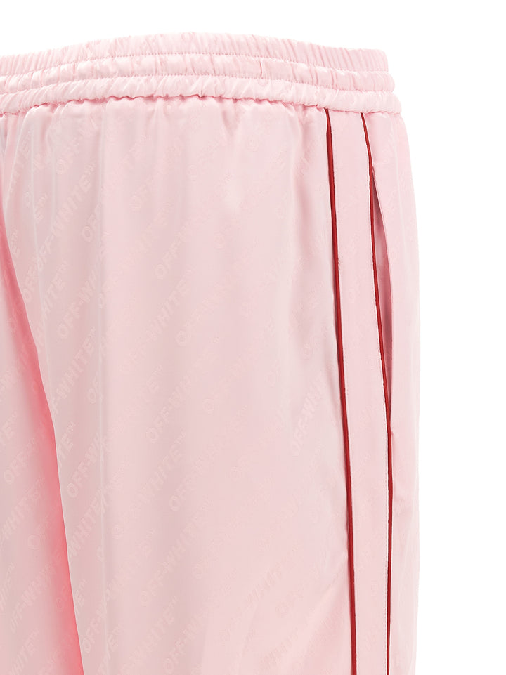 Off-White Jacquard Satin Pajama Pants - Pink | 08933a7257dd874a3d2a2d9623f2f639d60eba8a