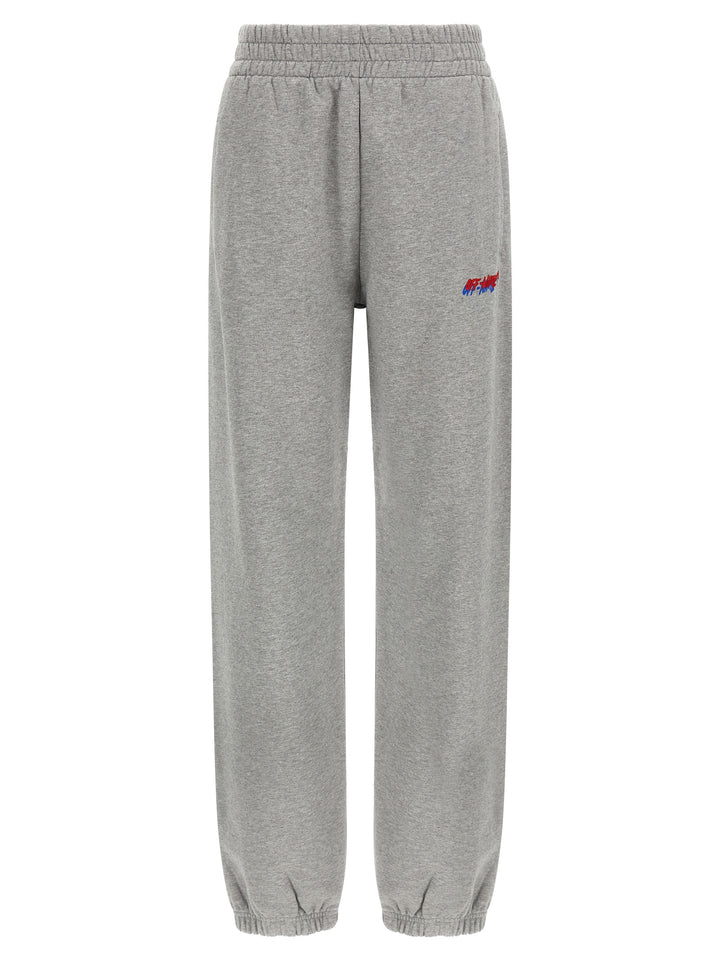 Off-White Logo Embroidery Joggers Pants - Gray | d8d41c00568ea55d360b41e4cf0f712b519b5528