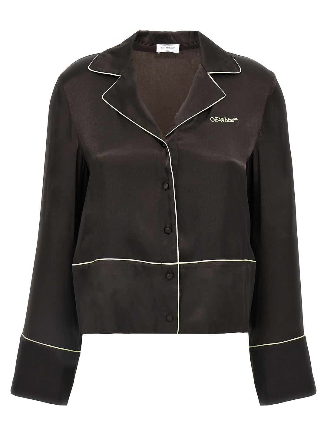 Off-White Pajama Shirt Shirt and Blouse - Black | 82c9ff7f30e4d0f56dc00438008ef52b05bf77ae