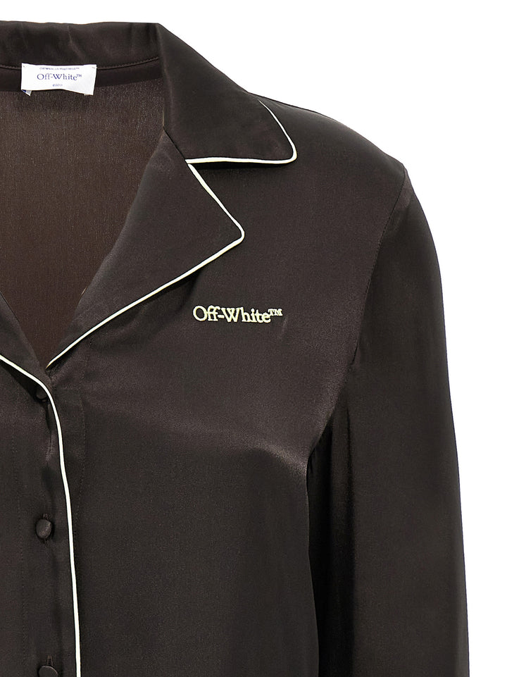 Off-White Pajama Shirt Shirt and Blouse - Black | 6adc326324bf321363f0b7ad71a543a3475146b1