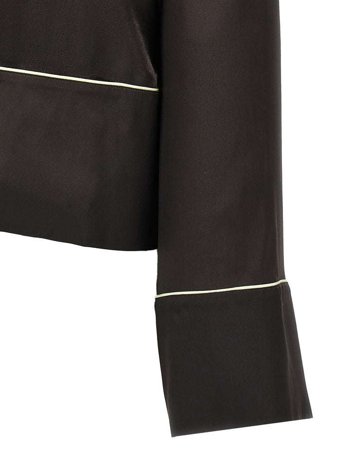 Off-White Pajama Shirt Shirt and Blouse - Black | 2086223b3a4889cc7ecdd7b05bcddfbd1936c522