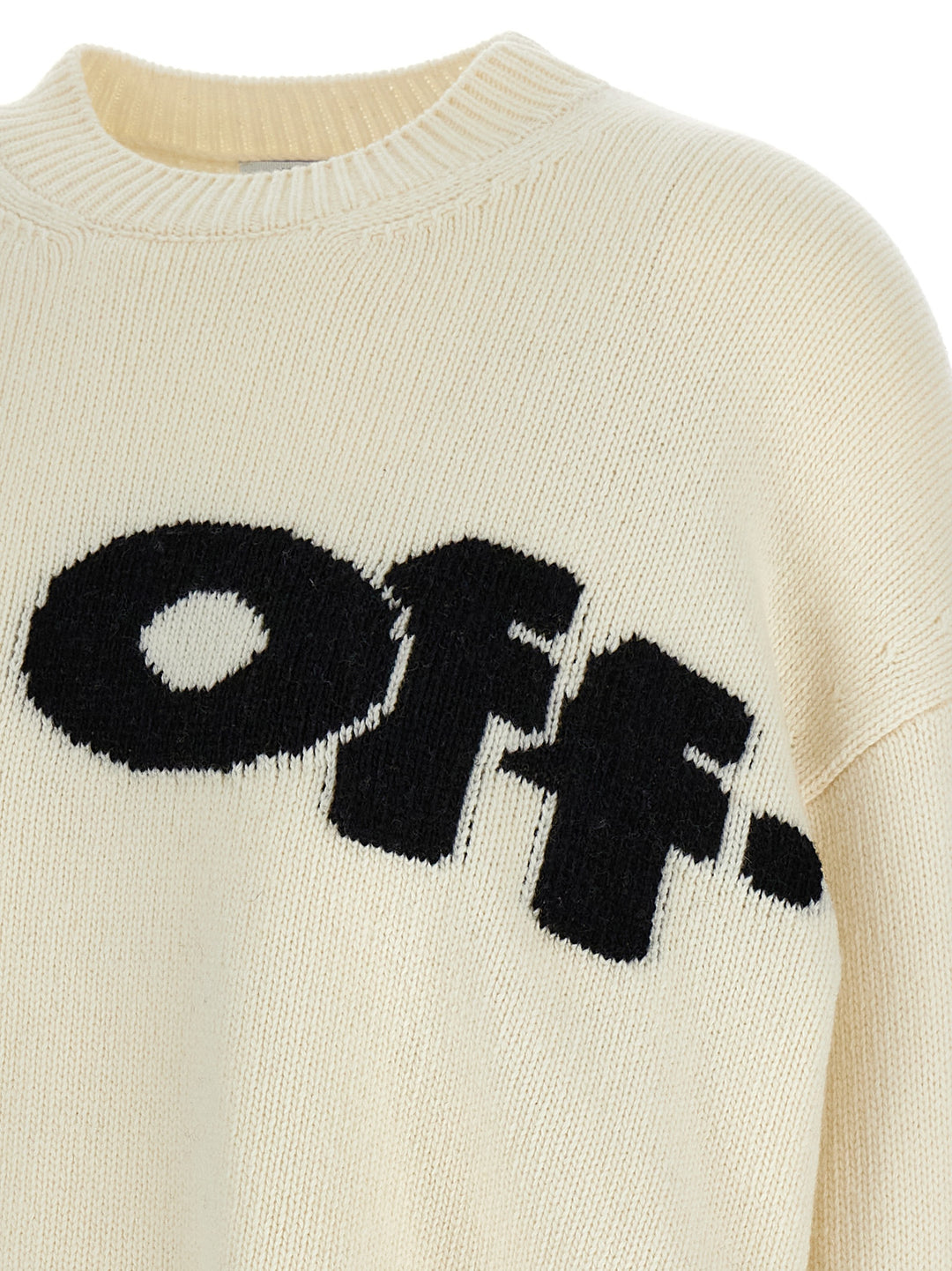 Shared Logo Sweater, Cardigans White/Black