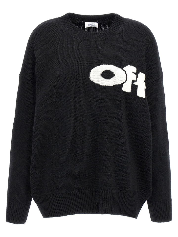 Shared Logo Sweater, Cardigans White/Black