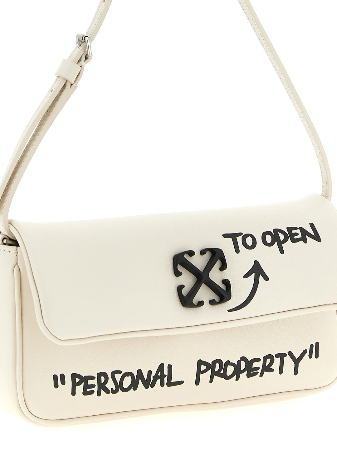 Off-White Jitney 0.7 Shoulder Bags - White/Black | 8d18241fbee268838ffa1561a2fd6931a0d48c1f