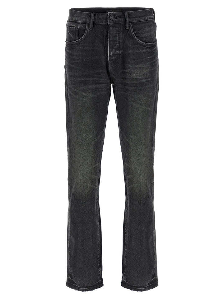 P005 Double Dip Coated Jeans Black