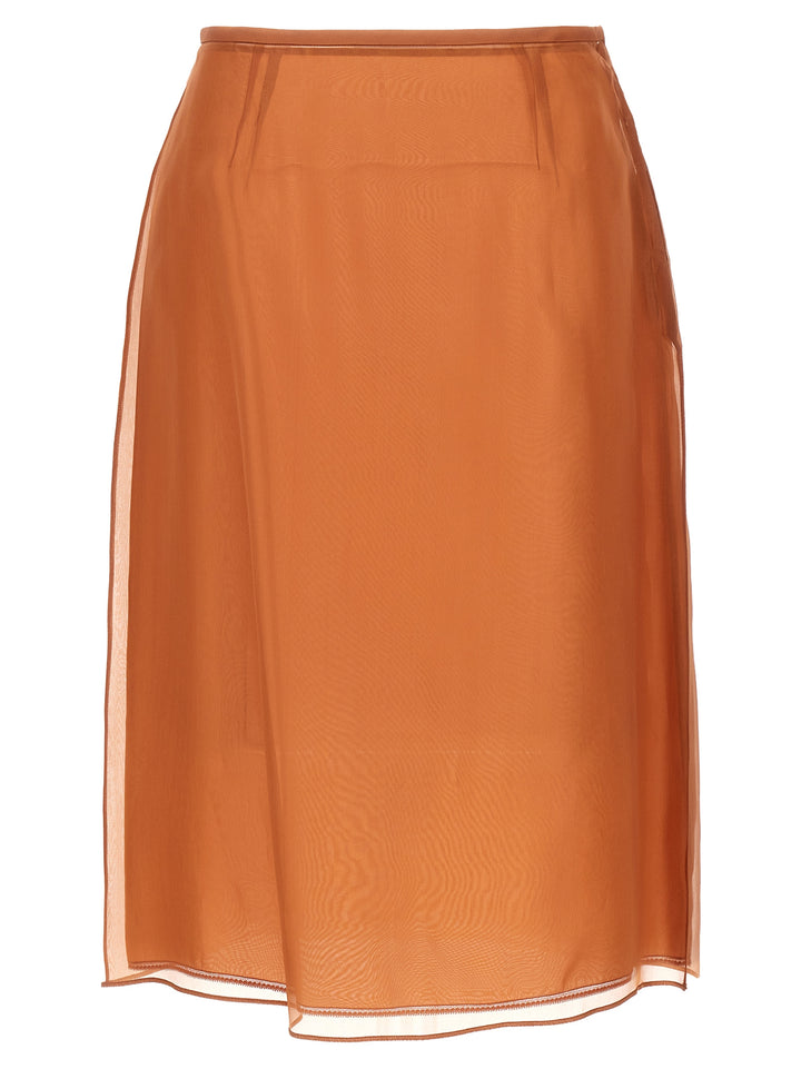 Prada Organza Skirt Skirts - Brown | 19983da20c20ecffe67485b36d930522f0944e18