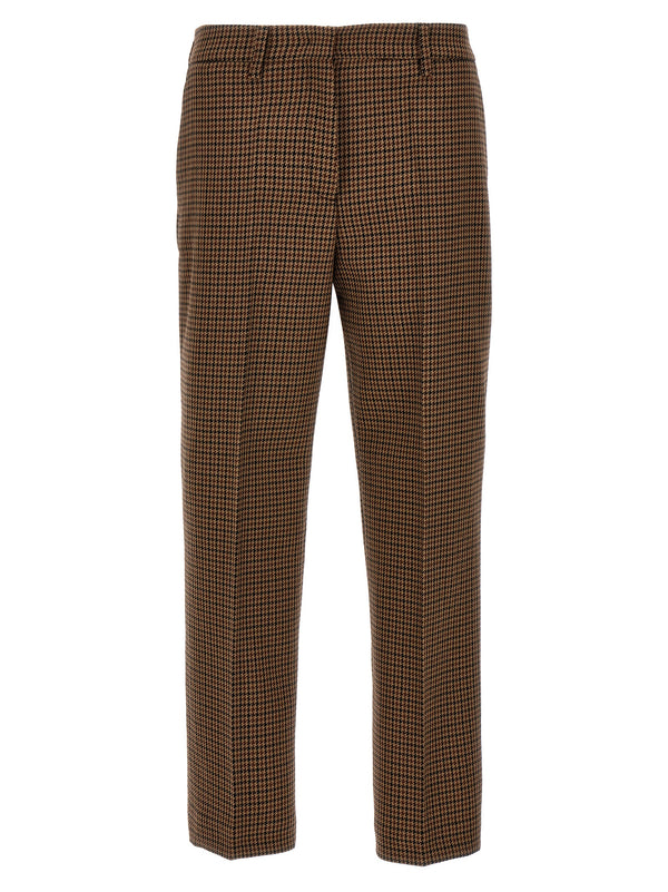 Houndstooth Pants Brown