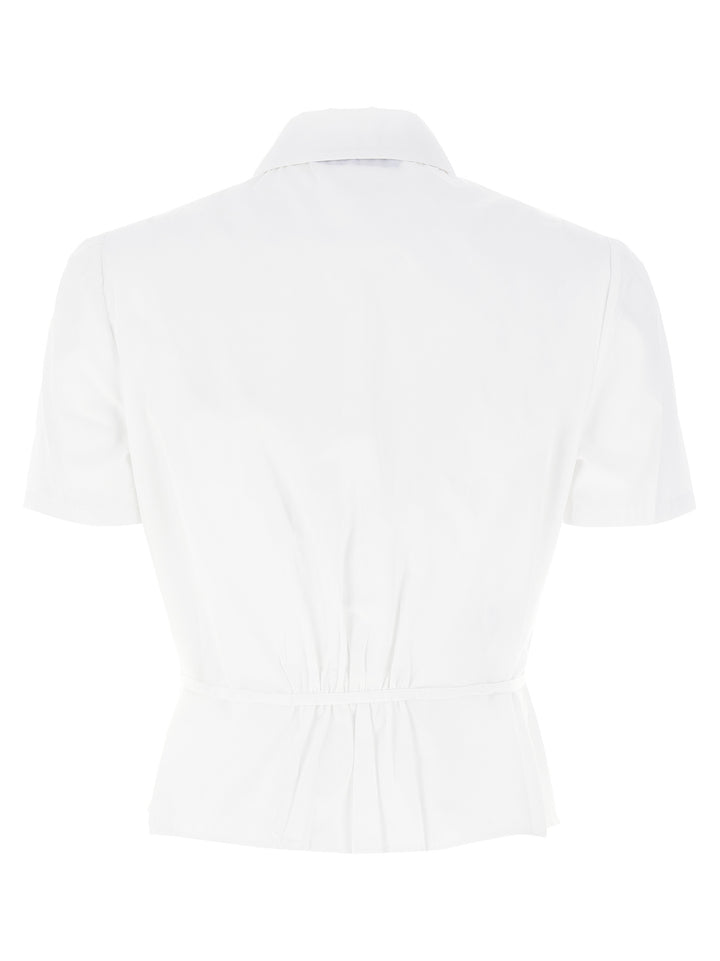 Prada Pleated Shirt Shirt and Blouse - White | da952f02573f87f678750eabda66da109bf58fdd