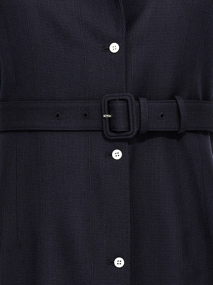 Prada Belt Wool Vest Gilet - Blue | 16d0f318a397ccd3bdf671db464acabf4edcb1a0