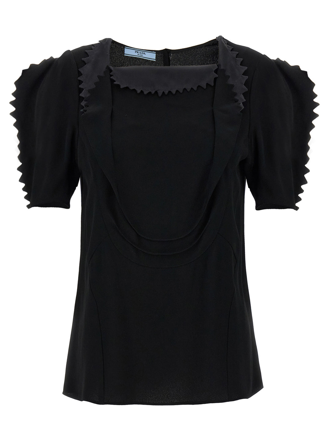 Prada Cady Crêpe Top Tops - Black | 5637a5856862dc59402f213a6f7e0b821b028ff9