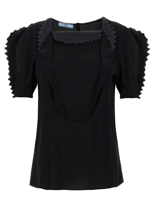 Cady CrêPe Top Tops Black