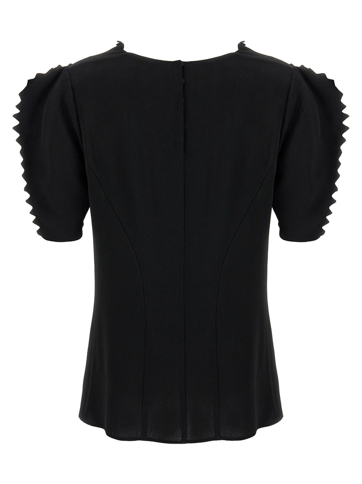 Prada Cady Crêpe Top Tops - Black | 27a2dcdd59f39cb8b12c84c328b7d7543c6bd473