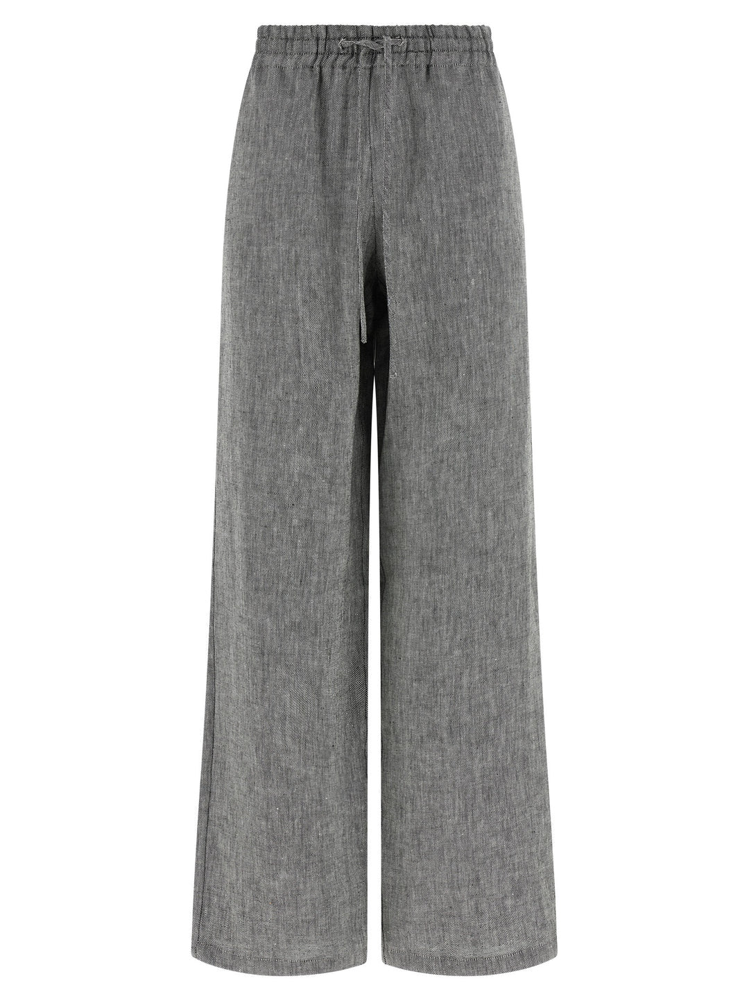 Federica Bonifaci Linen Trousers Pants - Gray | 05cad8b65bd5ef1a5fbd43c55cd838080a43e9c8