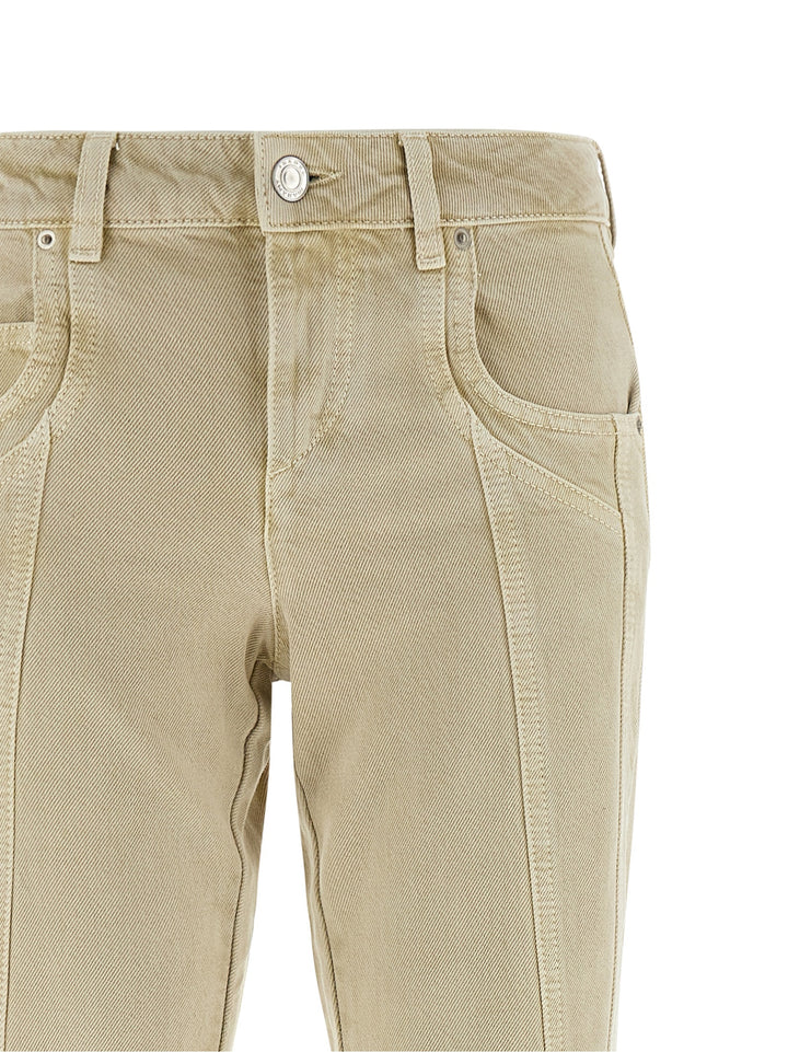 Marant Etoile Jaylis Jeans - Beige | 085740ecf4bc529a985a020925759bce4c4cd28a