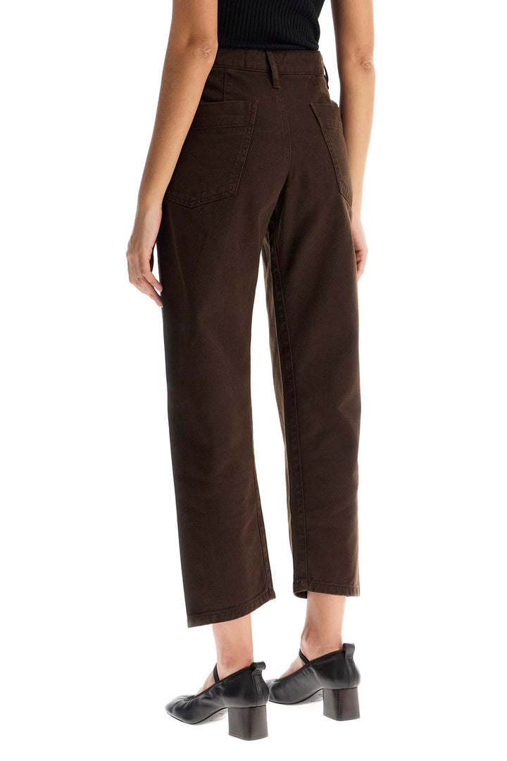 Pantaloni Cropped Con Cuciture Ritorte