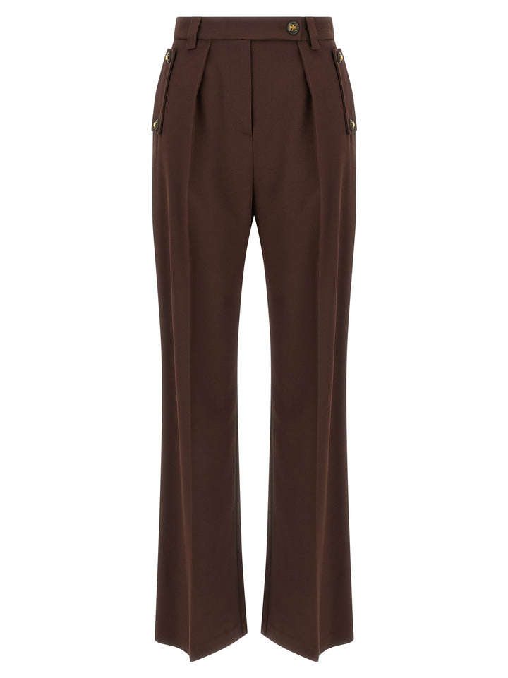 Elisabetta Franchi Palazzo Pants - Brown | a311bb4668c35a018ab5d8fb01f0df1bbae3fd97