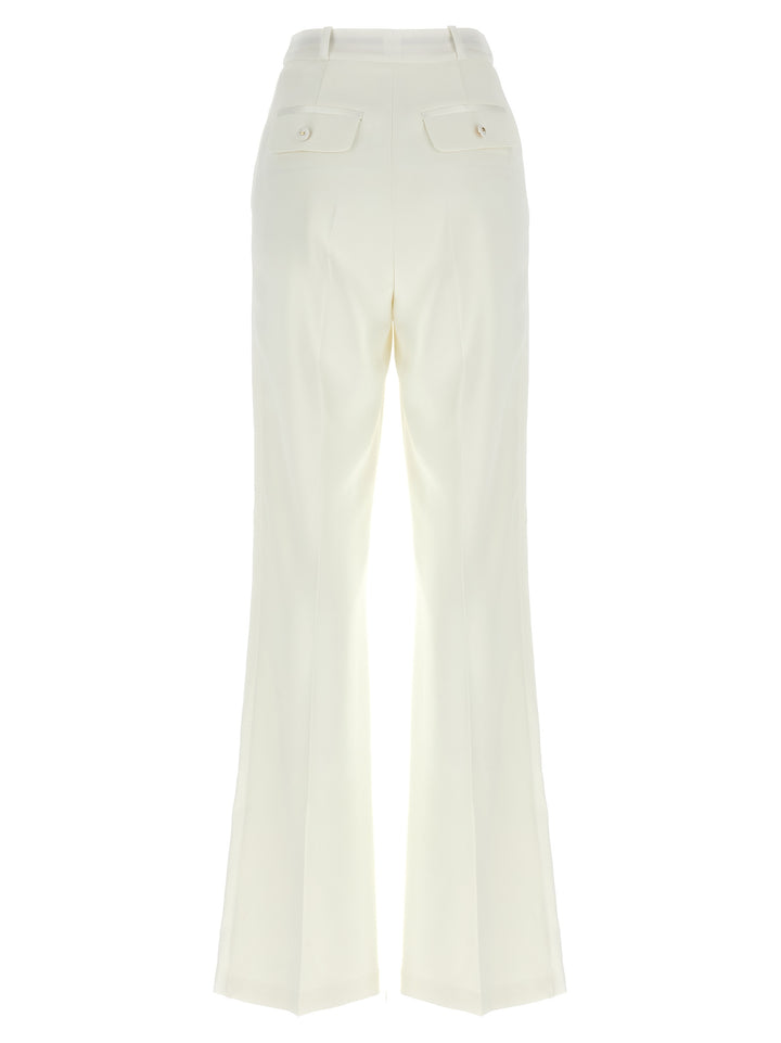 Elisabetta Franchi Tuxedo-Effect Trousers Pants - White | f3a180e7958e50463a8de9a74e576684d6b58bf0