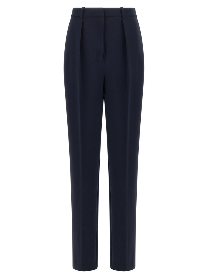 Elisabetta Franchi Crepe De Chine Pants - Blue | 5dc3a03d62aabdd80c41987f98672cc124d3a4c1