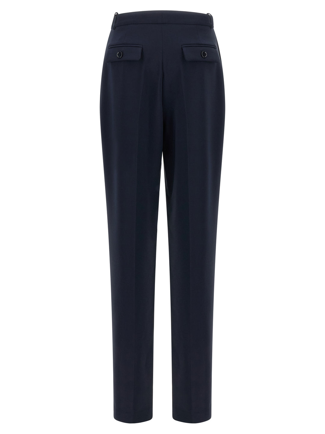 Elisabetta Franchi Crepe De Chine Pants - Blue | 4578c2d9b5ba6f86bc5510b3b9c33e3b8df7fea0