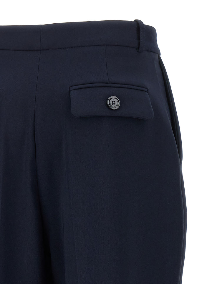 Elisabetta Franchi Crepe De Chine Pants - Blue | 3c38d26af4341b23202711a74816aa93d915e431