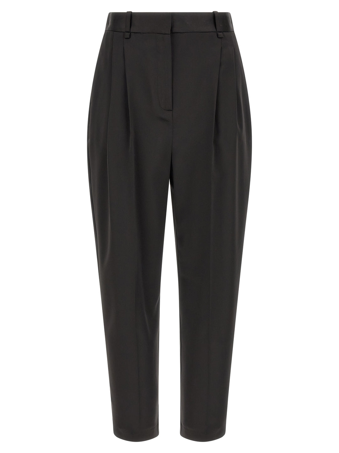 Elisabetta Franchi Stretch Satin Pants - Black | 3507a3b2240e82cf90bbc51804248657b678128c
