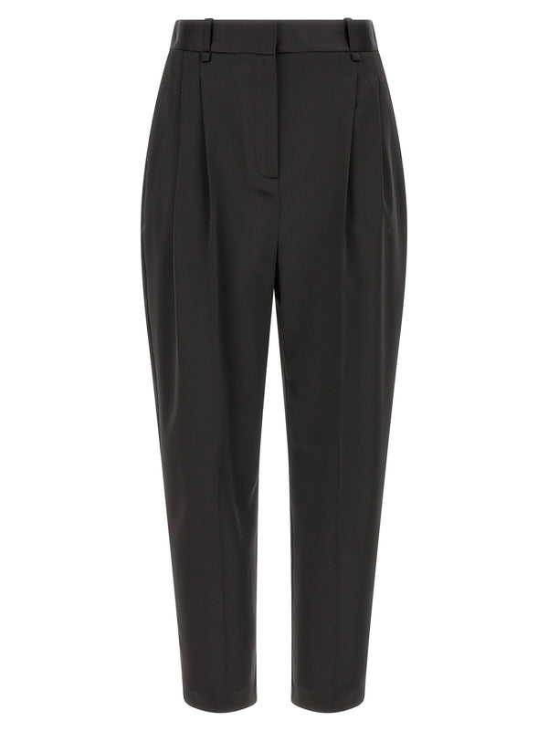 Stretch Satin Pants Black