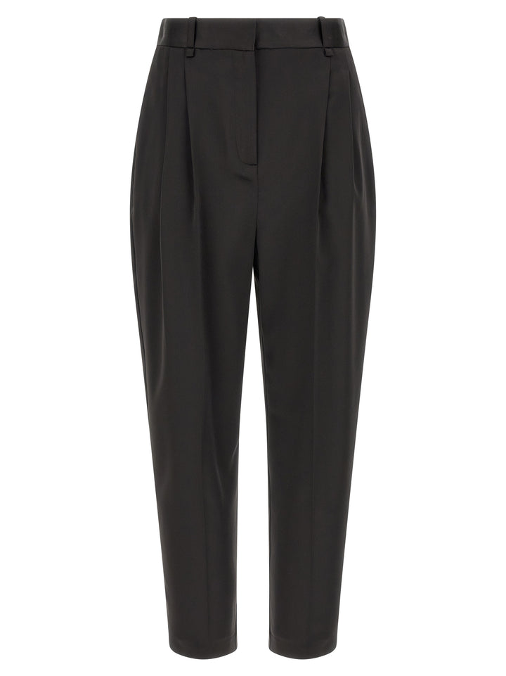 Elisabetta Franchi Stretch Satin Pants - Black | 3507a3b2240e82cf90bbc51804248657b678128c