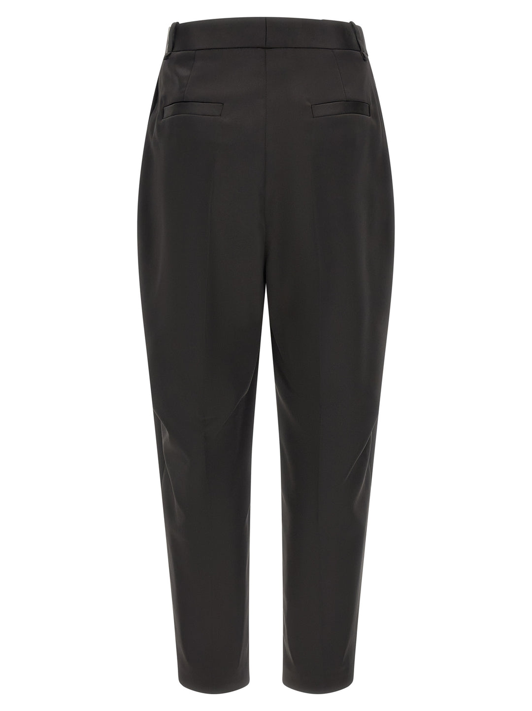 Elisabetta Franchi Stretch Satin Pants - Black | 40bf4b42d65e67bb733411cff598bc93150ea5c8