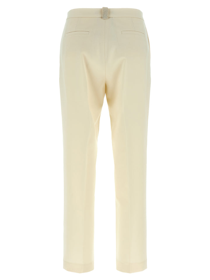 Fabiana Filippi Jewel Detail Pants - White | 2f002b32c4fd5be1e35912daccc96d4d8ddc36c6