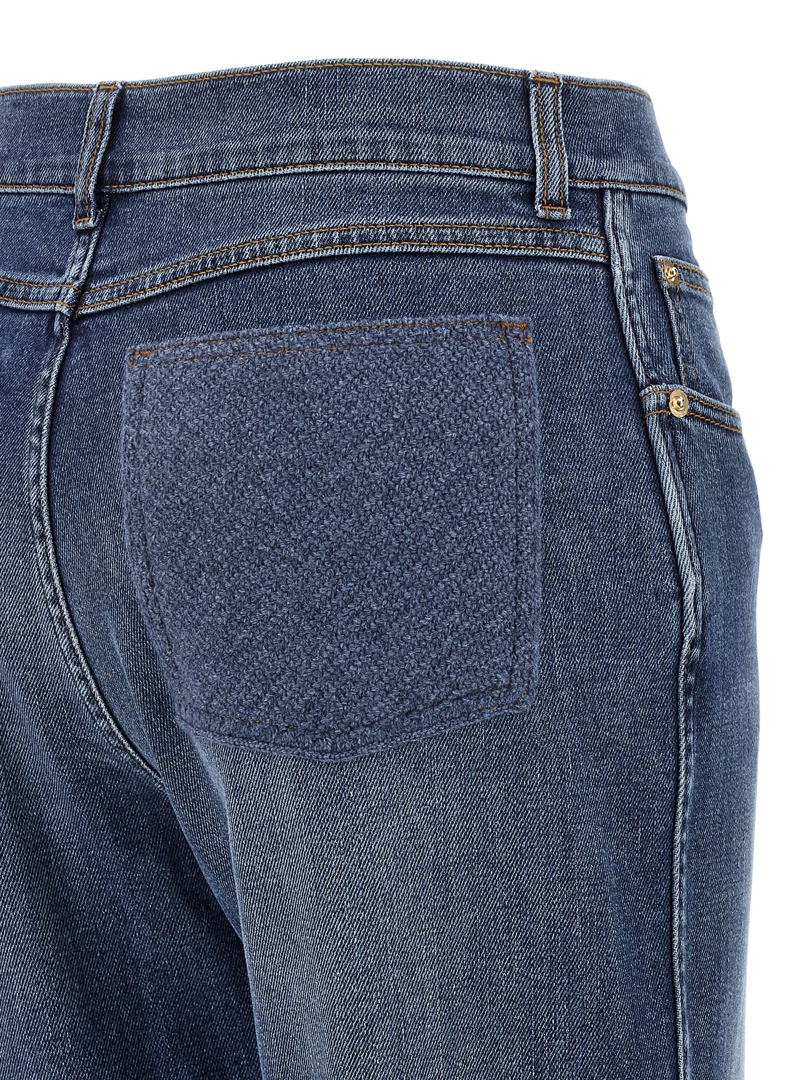 デニム・ジーパン FABIANA FILIPPI Knitted pocket jeans (PAD215F344L531 VR3) Fabiana Filippi Knitted Pocket Jeans Blue | Wanan Luxury