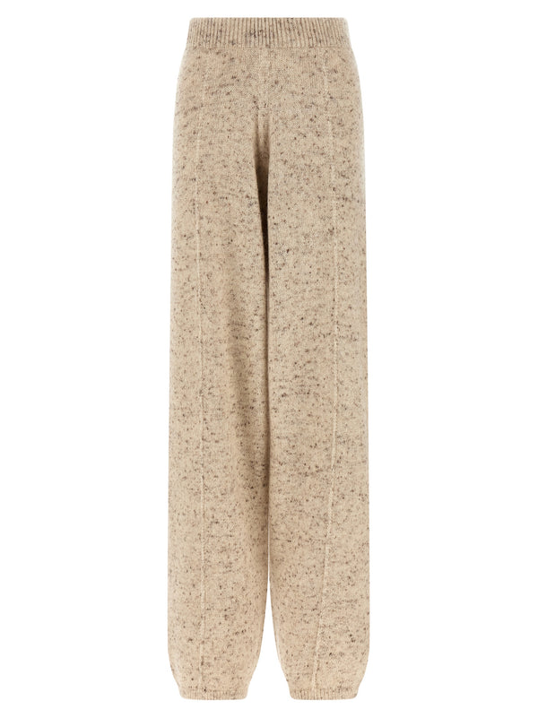 Buttoned Yarn Pants Beige
