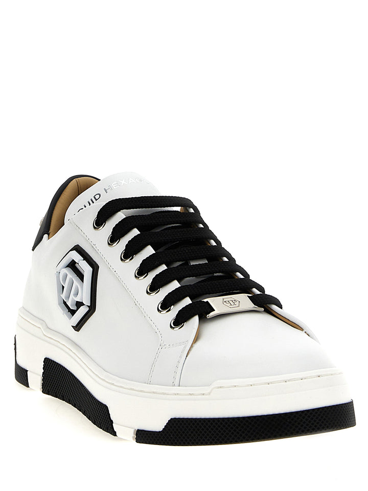 Philipp Plein Hexagon Sneakers - White/Black | 1b631e8557793fd437b6b32e56aba0b49479956d