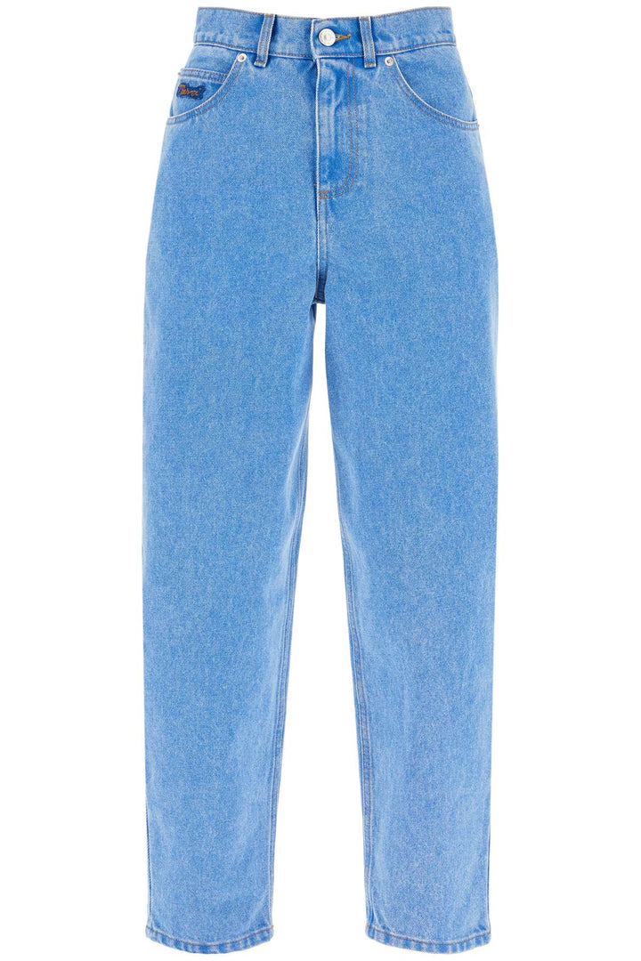 Jeans Cropped In Denim Biologico