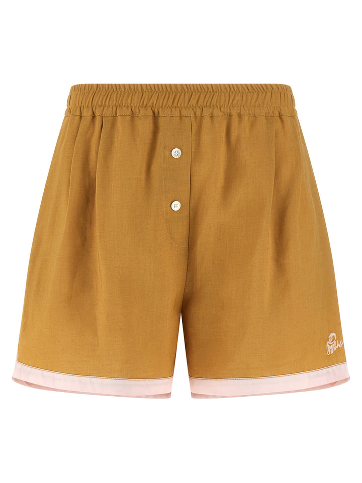 Marni Linen Shorts Bermuda and Short - Yellow | b311d60d928b0f8cbc29a8c8c0f2a28a84cb5a1f