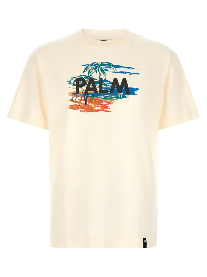 Palm Angels Graphic Print T-shirt - White | e094efc26a73288de12a02072aa1886387993554