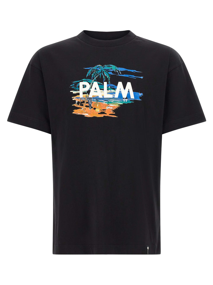 Palm Angels Graphic Print T-shirt - Black | 43926dbaf876f12edd4d19c42b9416d5d9d1dadd