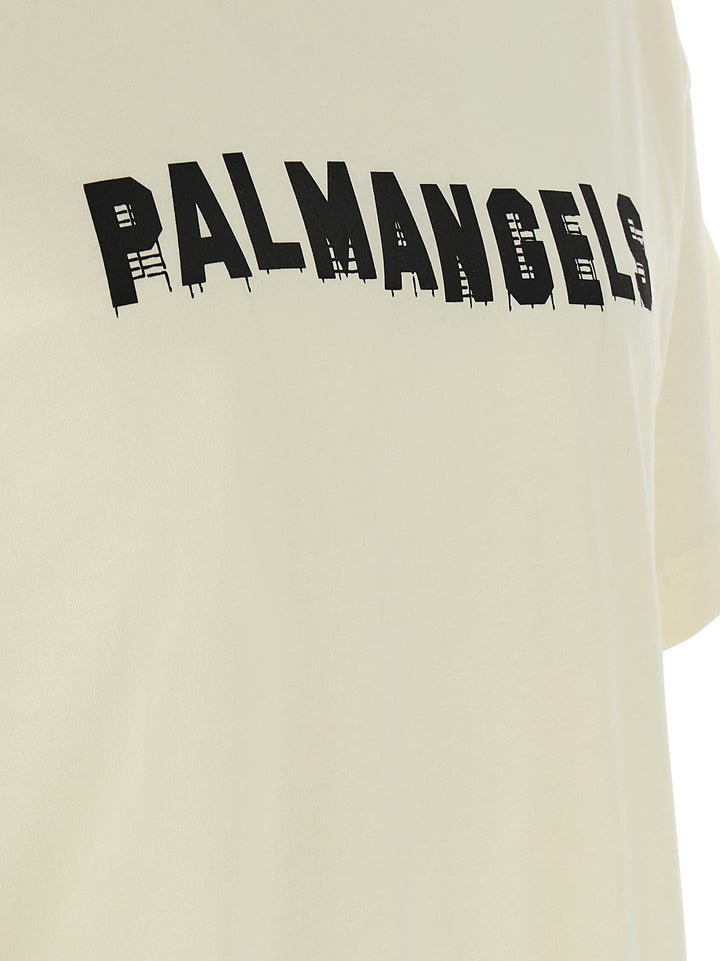 Palm Angels Logo Print T-shirt - White | d29c979f3d072b2ff100d5e30a8824f08a207faf