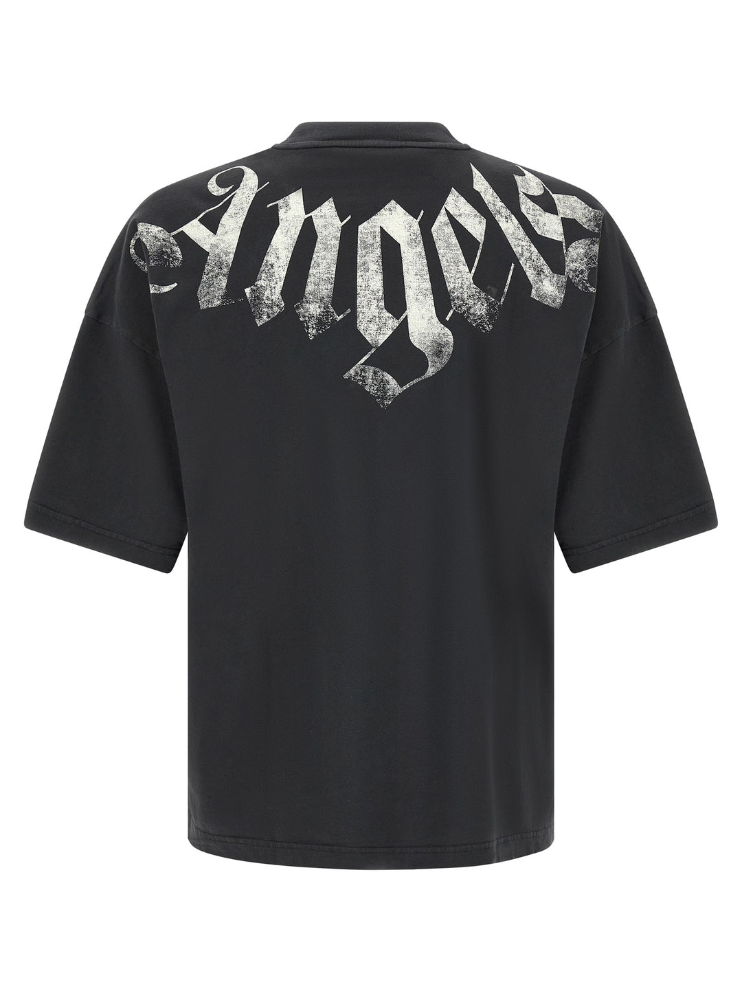 Palm Angels Craquelé Gothic Print T-shirt - Black | 257b15190aa2445293205cae92c6c12932b80c96