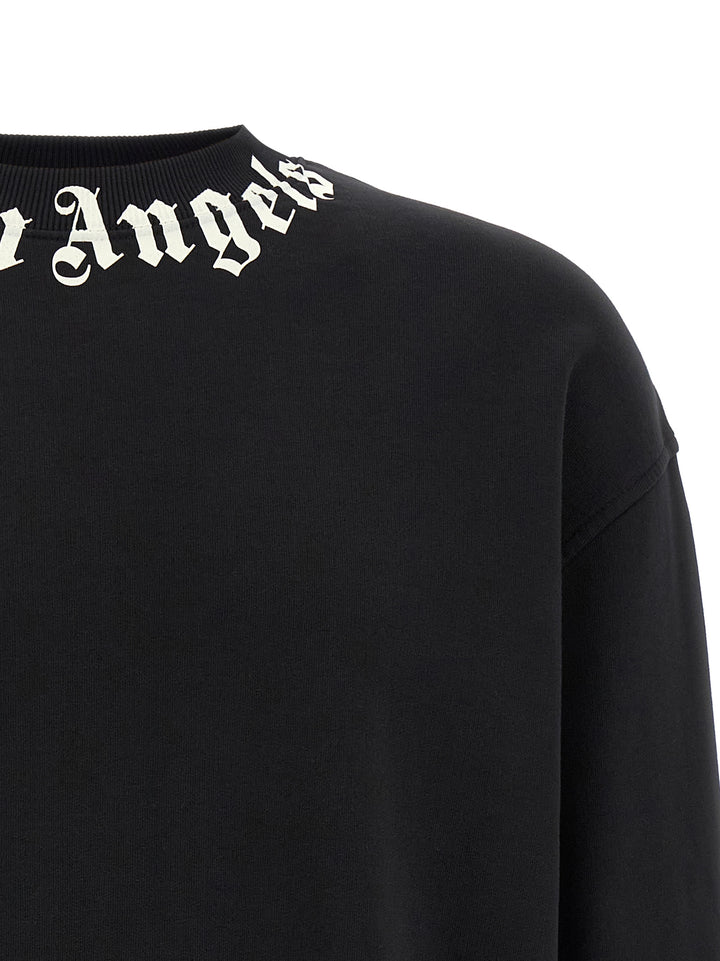 Palm Angels Logo Sweatshirt - Black | db96720002db8b1125d9bbd65a64e6cb27a0e434