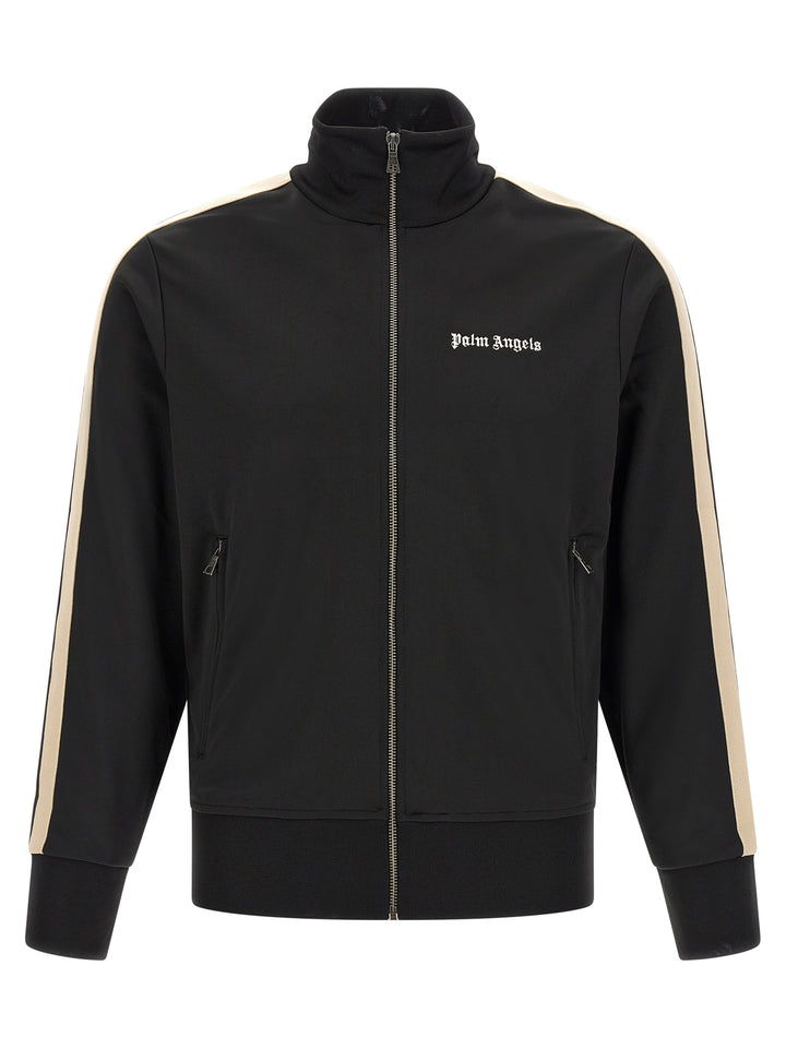 Palm Angels Classic Track Banded Sweatshirt - Black | 6298f4d4a5aac279901c7293d56f10b6f8f7a4a3