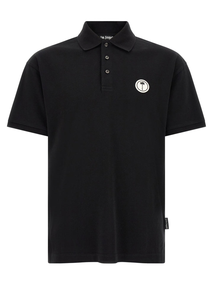 Palm Angels Logo Patch  Shirt Polo - Black | 3c188f46187641a2fb0cf31673349a9b6468db64
